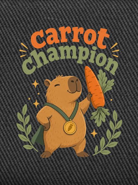 Capybara Karotten Champion