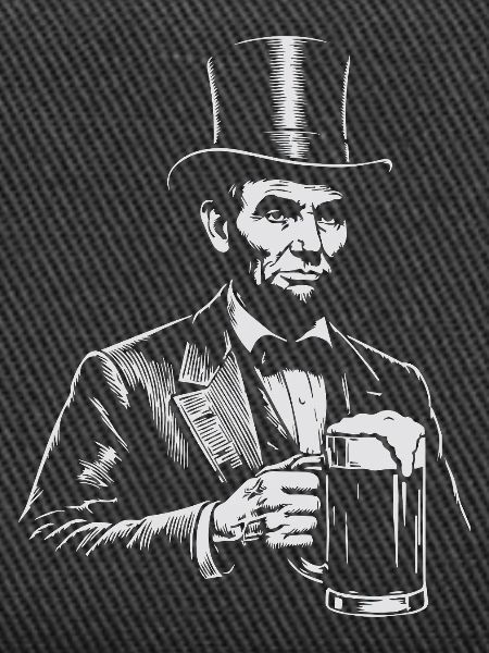 Abraham Lincoln trinkt Bier