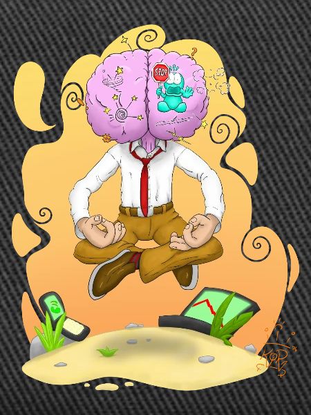 Mindful Brain Meditating Wealth
