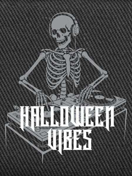 Skeleton DJ Halloween Vibes