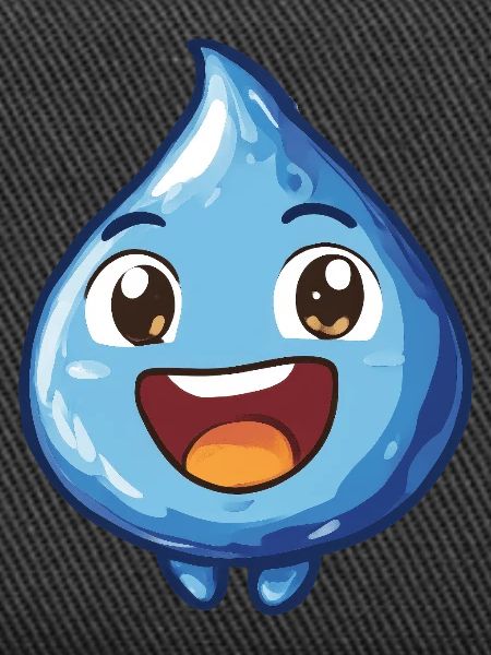 Fröhlicher Wassertropfen Cartoon