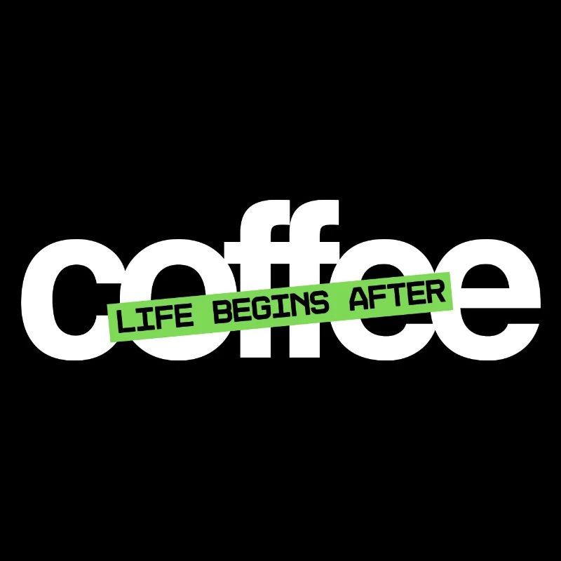 Lustiges Lebenszitat Das Leben beginnt nach dem Kaffee