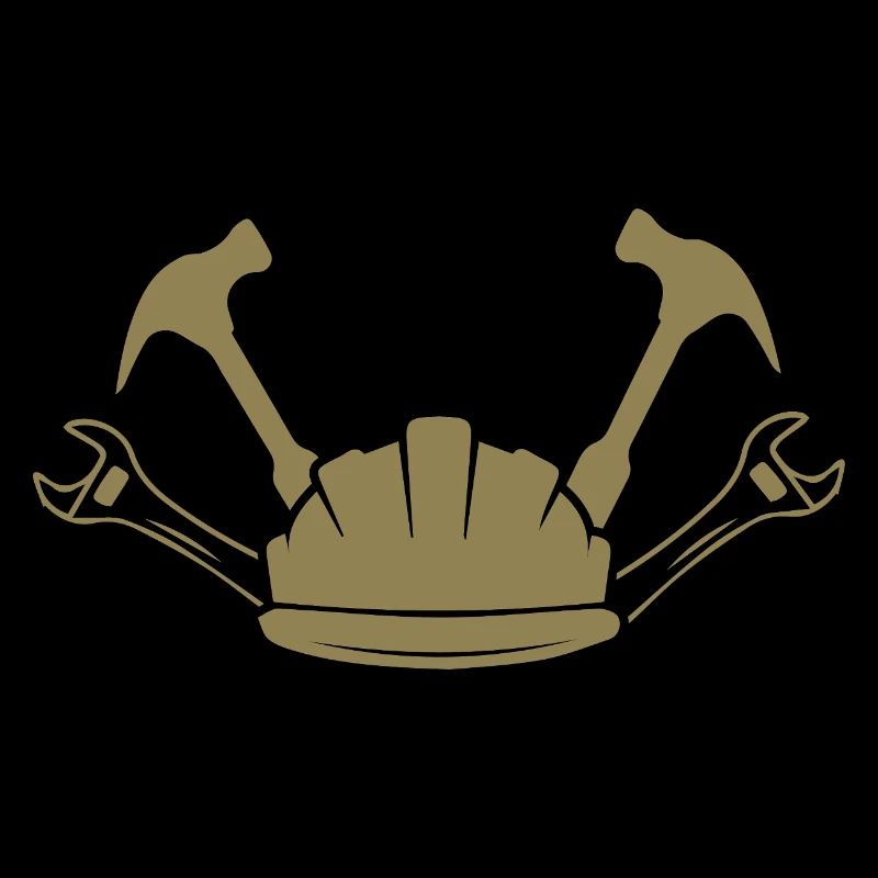 Construction Site Construction Worker Craft Helmet Silhouette