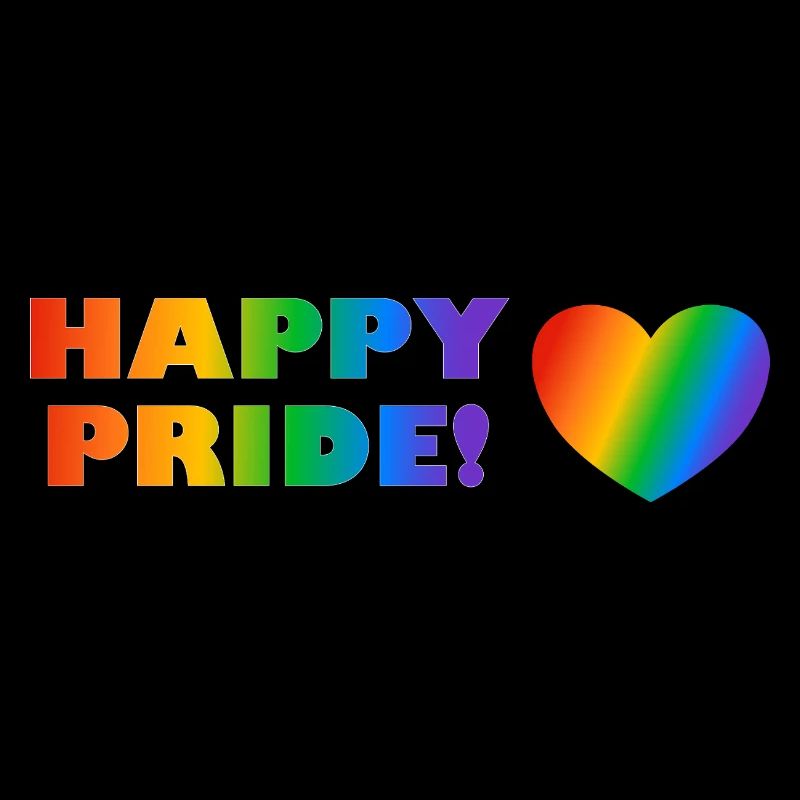 Happy Pride Rainbow Heart LGBTQ