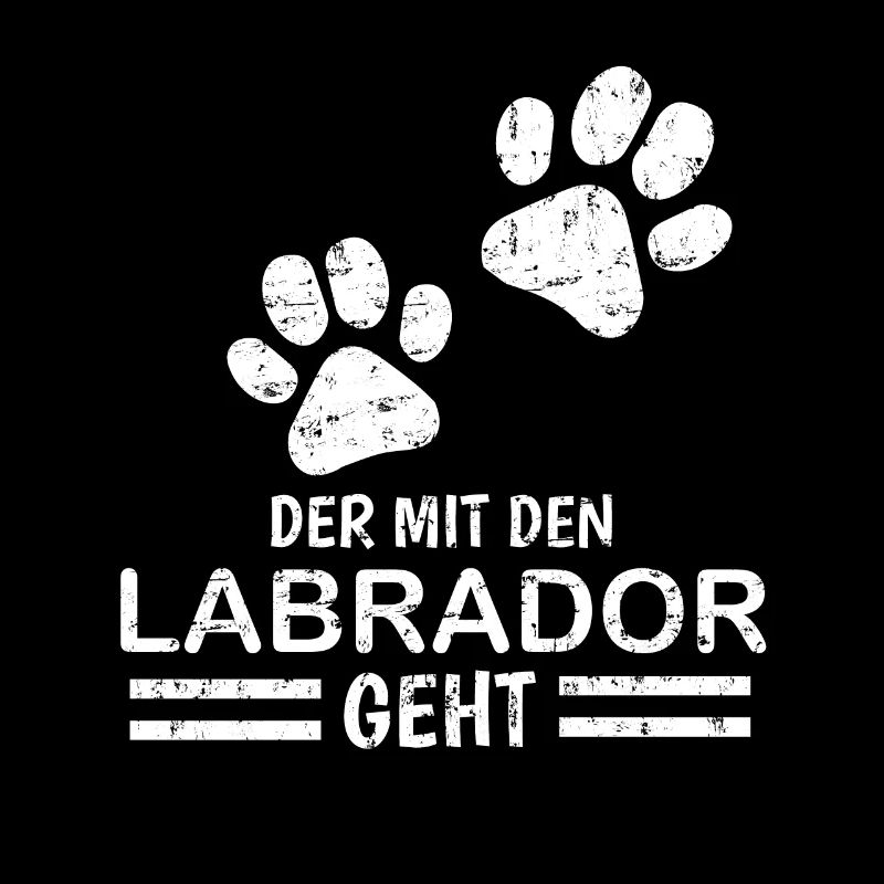 Herrchen Labrador der mit dem Labrador geht