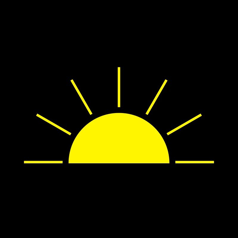 Sonnenaufgang oder Sonnenuntergang gelb