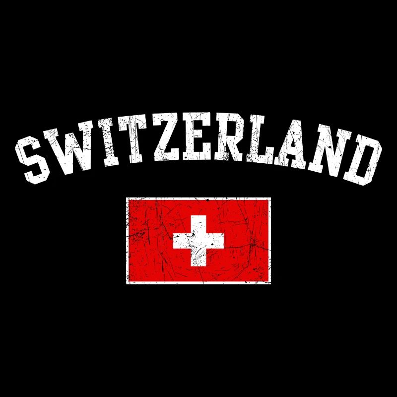 Schweizer Flaggenbogentypografie