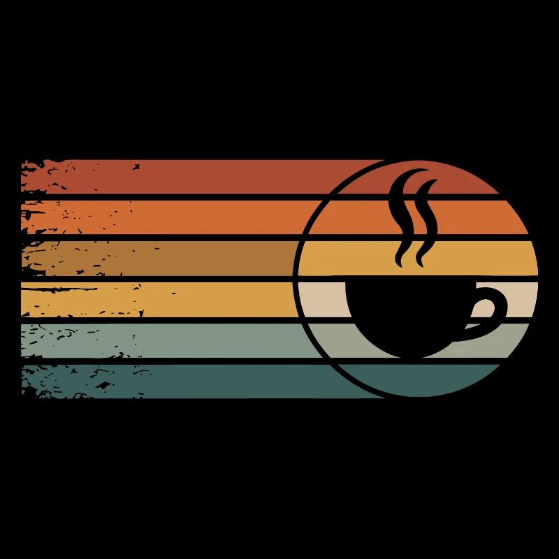 Kaffeetasse Sonnenuntergang Retro Kaffee