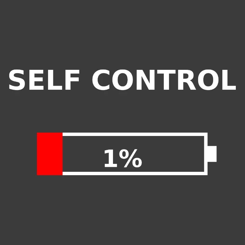 SELF CONTROL - 1 % Batterie faible