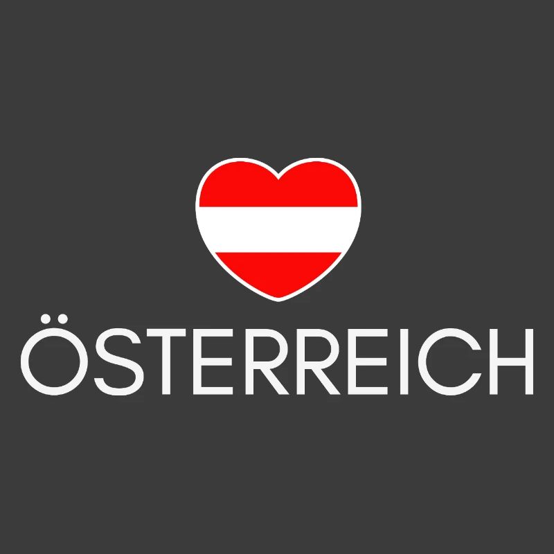 Heart with Austrian flag, Austrian pride