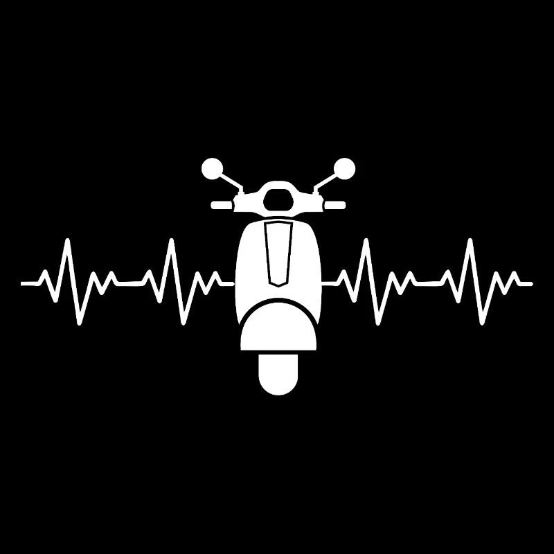 Moped Motorroller EKG Herzschlag Herzfrequenz
