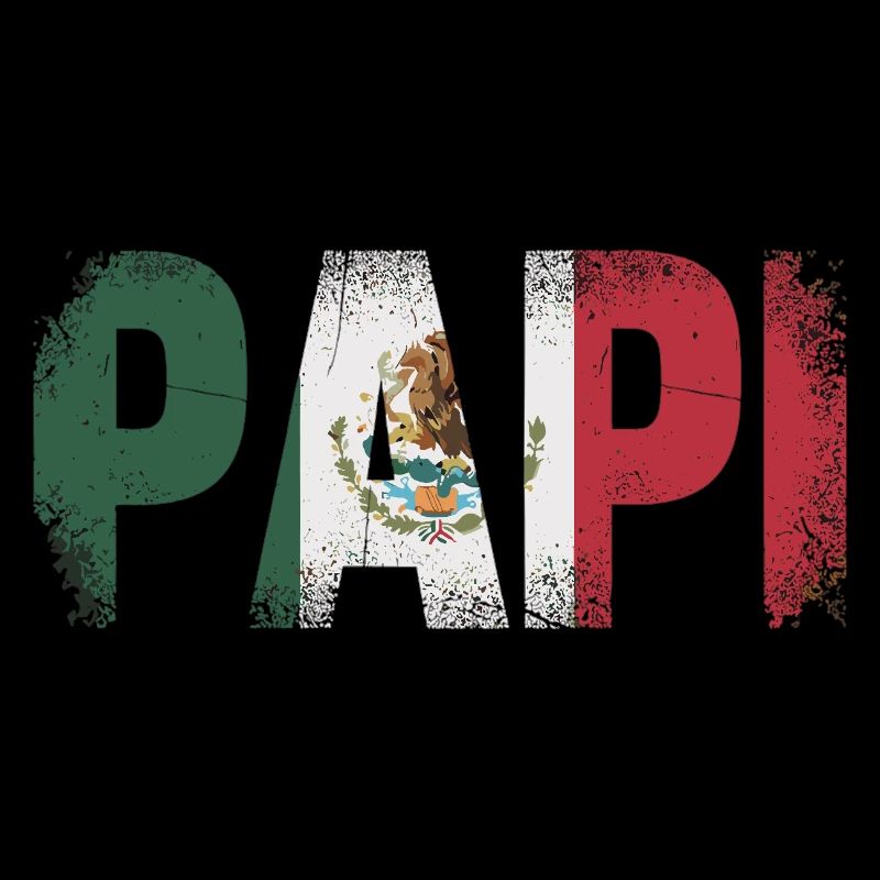 Papi Mexiko Flagge Vintage Papa