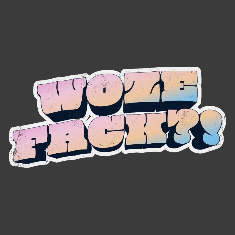 Wow Face Pastell Graffiti Stil