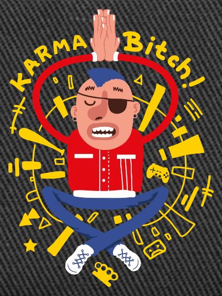 Meditating punk