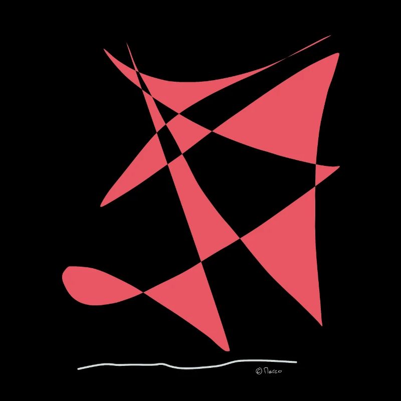 Cheval de dessin abstrait avec acrobate comme cavalier