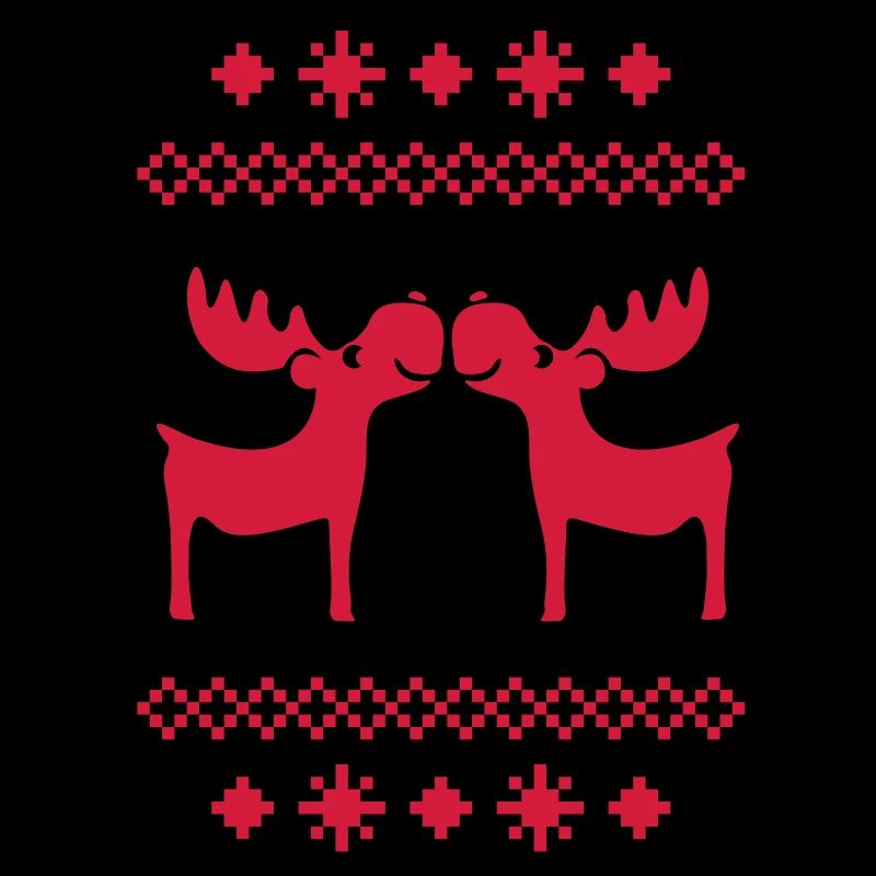 Moose reindeer deer christmas Norwegian pattern