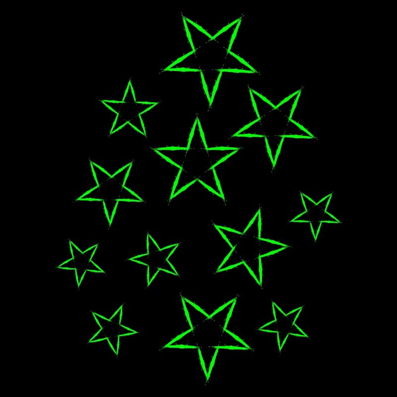 Stars starry sky design vector green