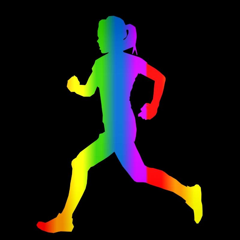 Bunter Läuferin Regenbogen