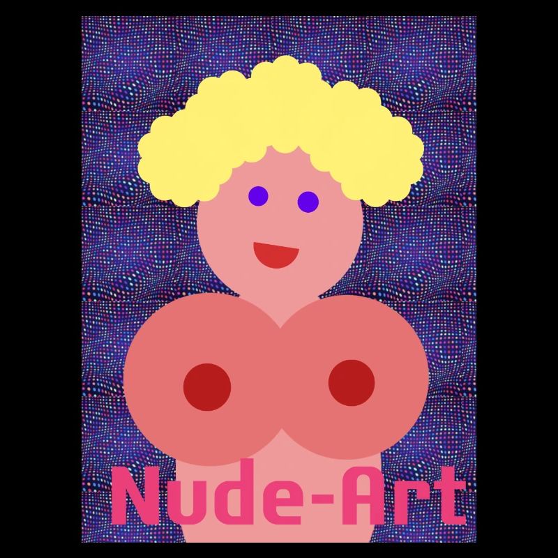 Nude-Art Pop Cartoon Bust Illustration