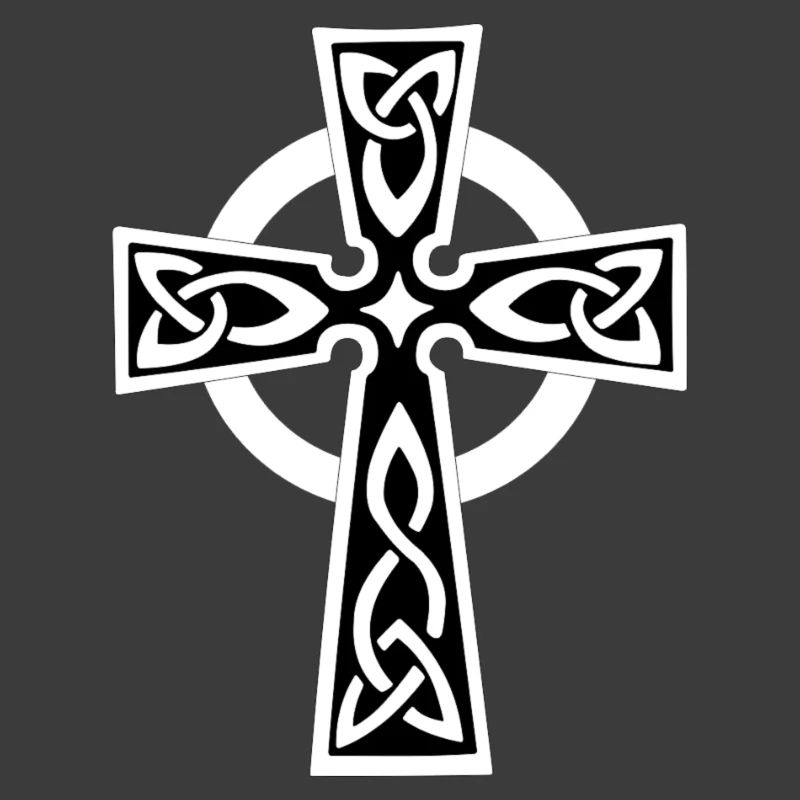 White Celtic or Celtic cross