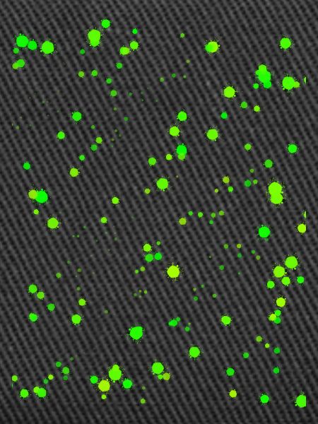 Neon green paint splashes