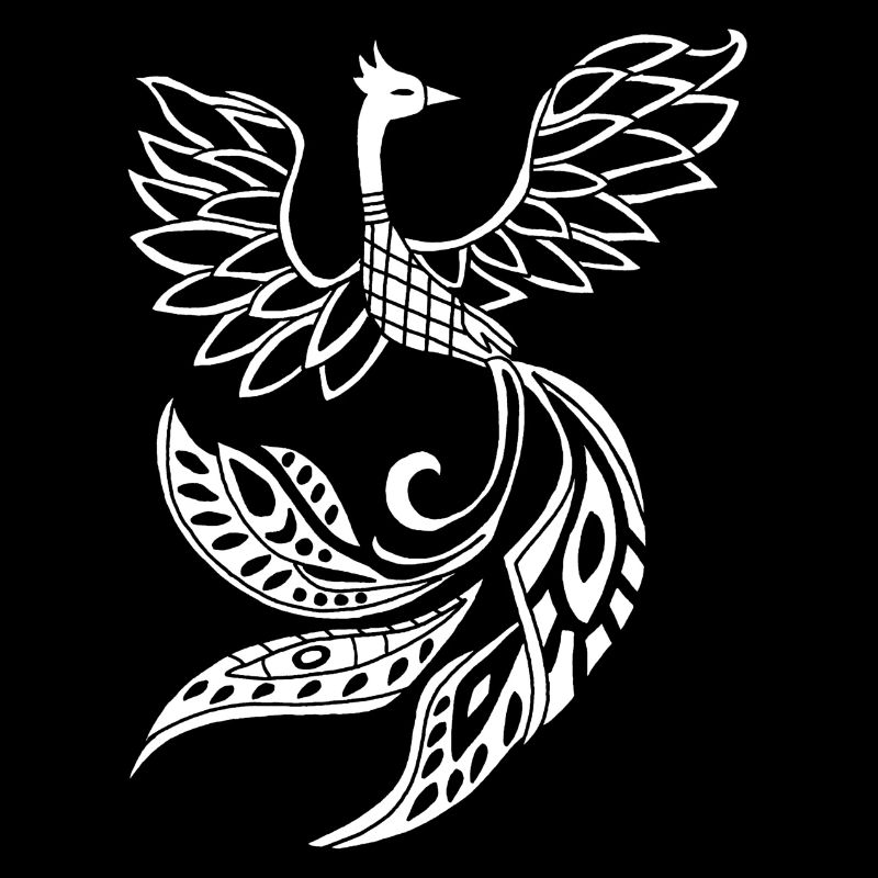 Oiseau phénix blanc