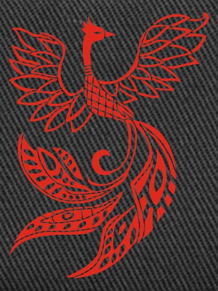 Red phoenix bird