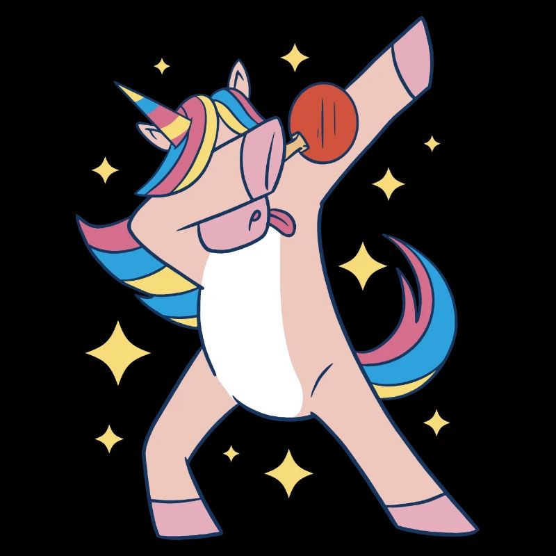Dabbing Unicorn Table Tennis Racket Table Tennis
