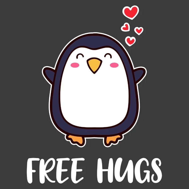 Tier Süß Pinguin Herz Statement Seevogel Südpol
