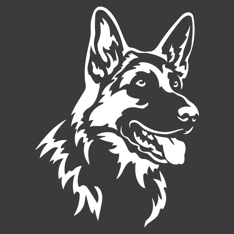 German Shepherd Head "Black Edition"