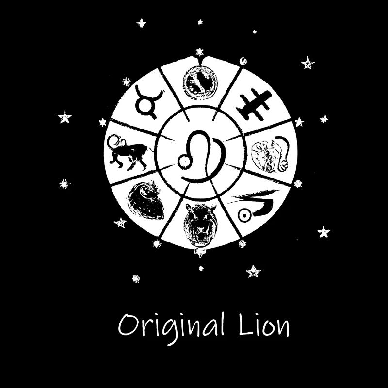 Signe du zodiaque Lion 001 blanc