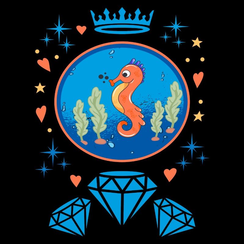 Diamanten Seepferd Abzeichen