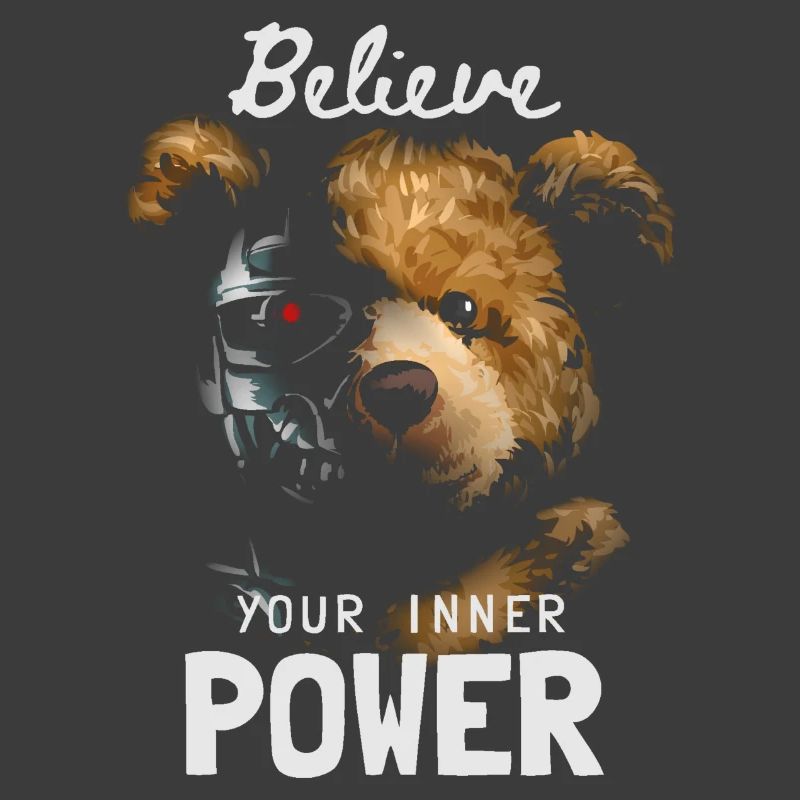 Bear with Robot Face Inner Power