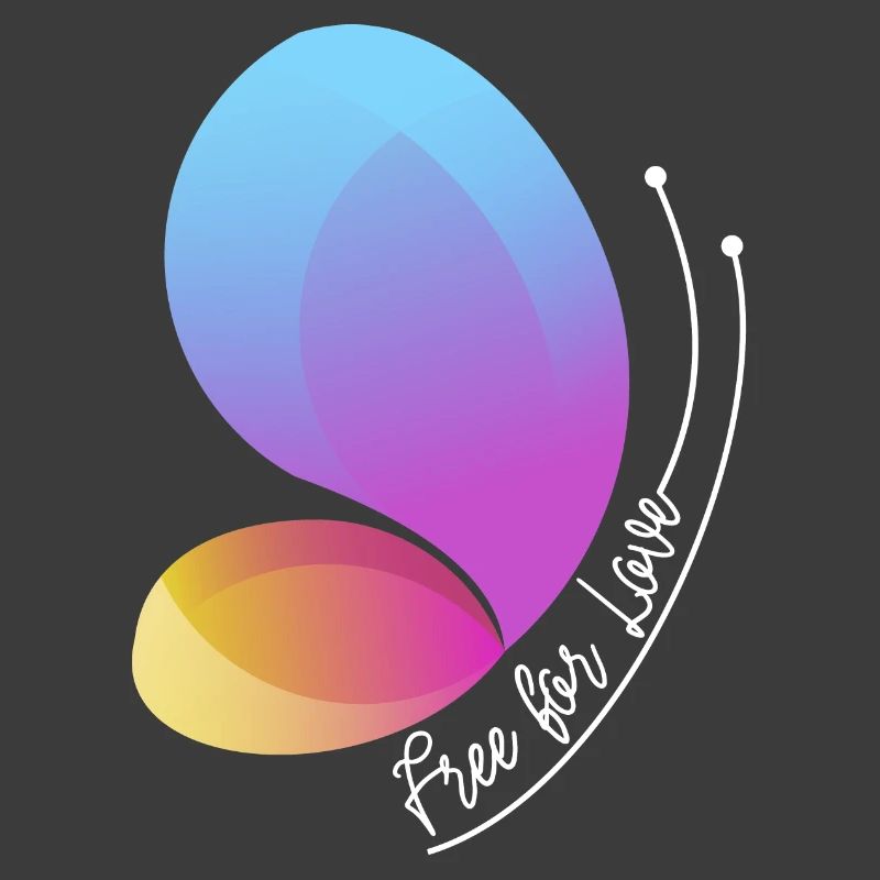 Frei durch Liebe Gradient Schmetterling