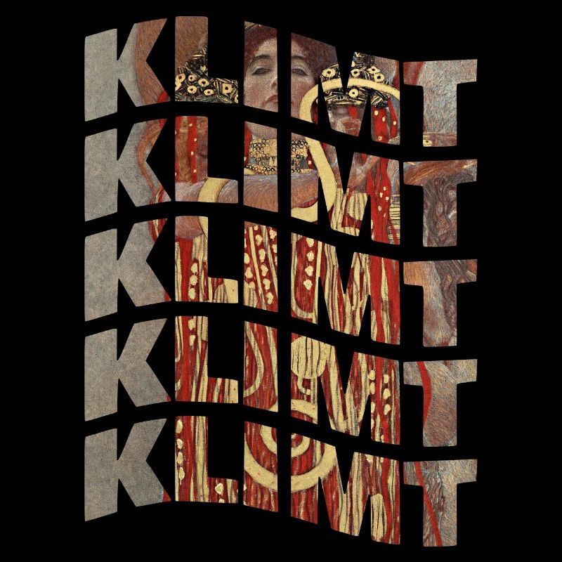 Klimt wave effect t-shirt