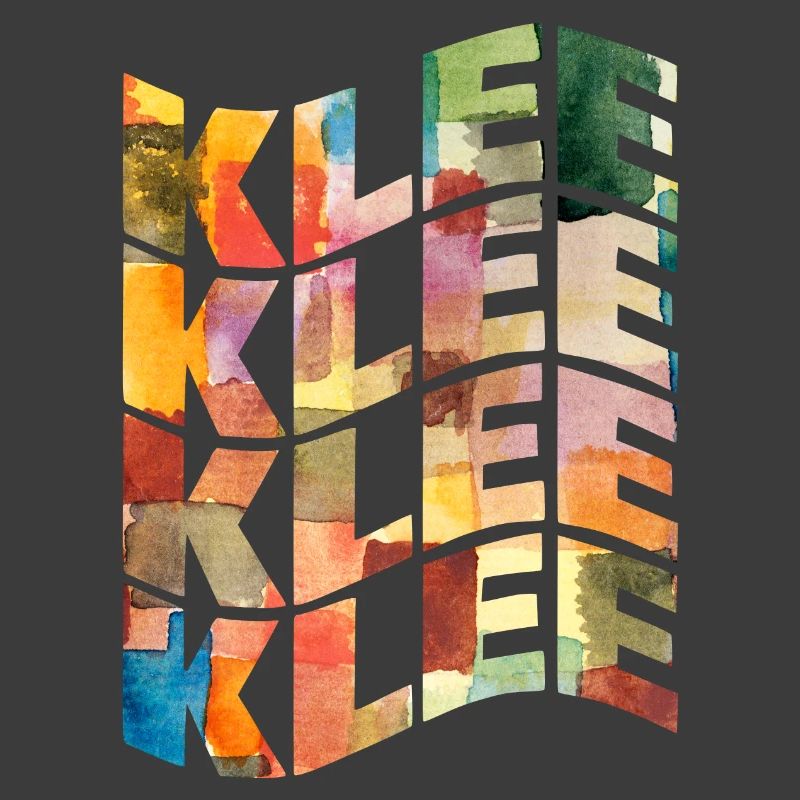 Paul Klee text wave effect t-shirt