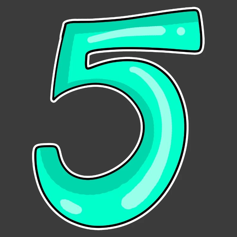 5 Motif de numéro de numéro