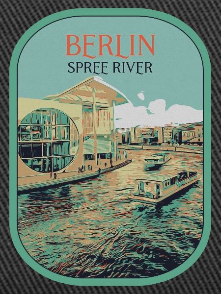 Modern Architecture Berlin Illustration