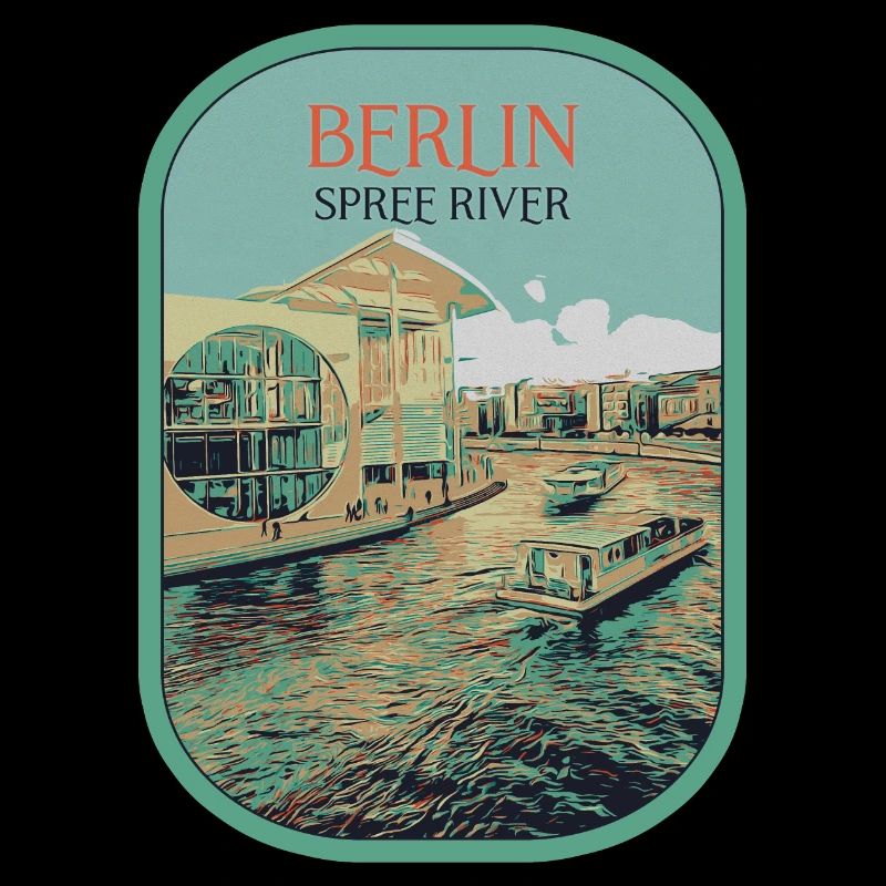 Moderne Architektur Berlin Illustration