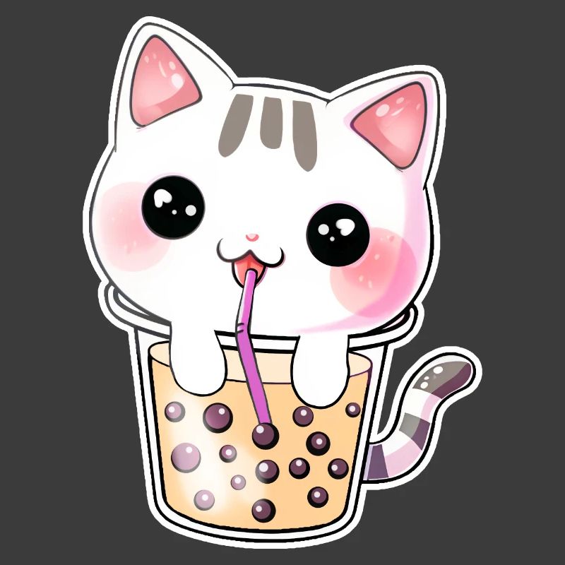 Kawaii Bubble Tea Katze
