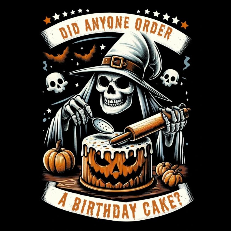 Gâteau d’anniversaire effrayant d’Halloween
