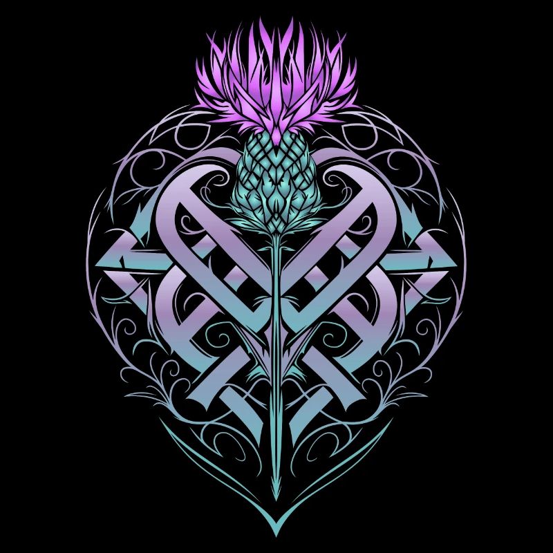 Distel Schild Celtic Knots Thistle Lover