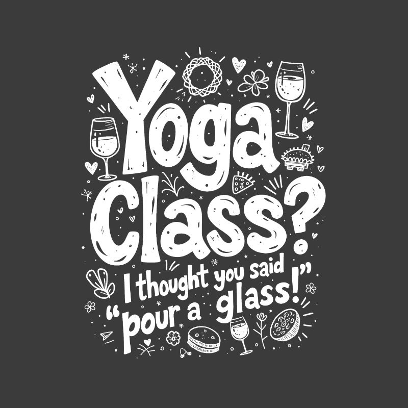 YOGA-STUNDE? ICH DACHTE, DU HÄTTEST GESAGT: "GIB DIR EIN GLAS EIN"!