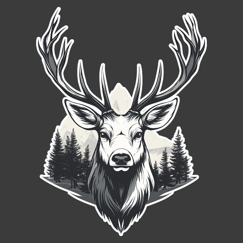 Deer Head Forest Landscape