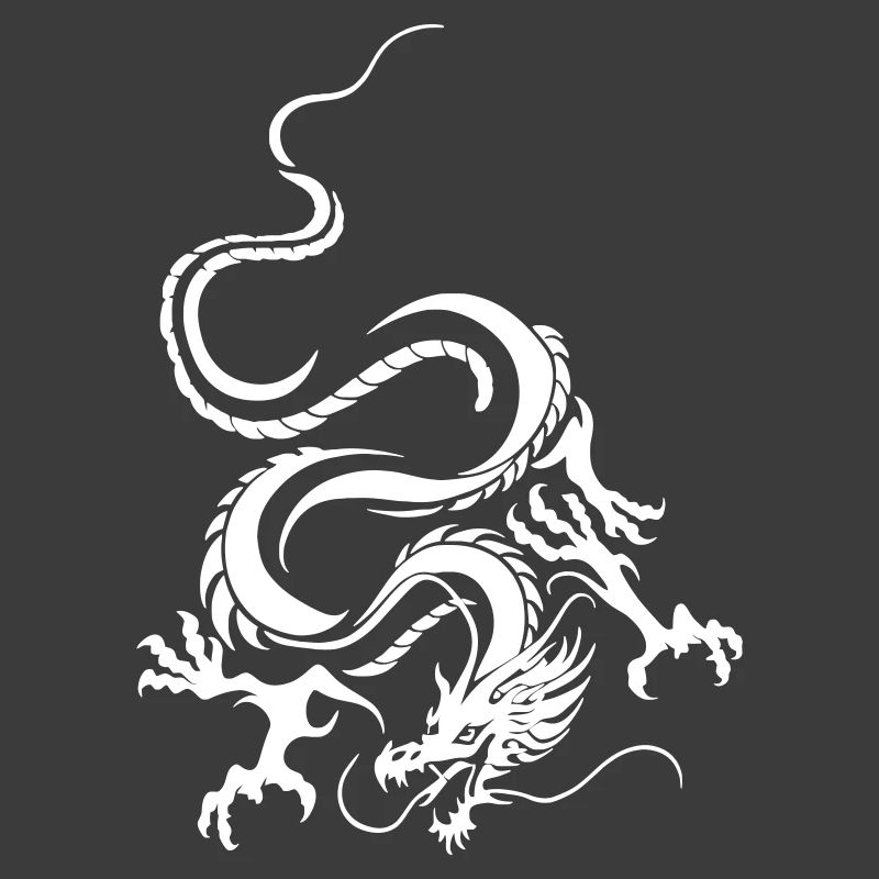 Dragon Blanc Art graphique complexe