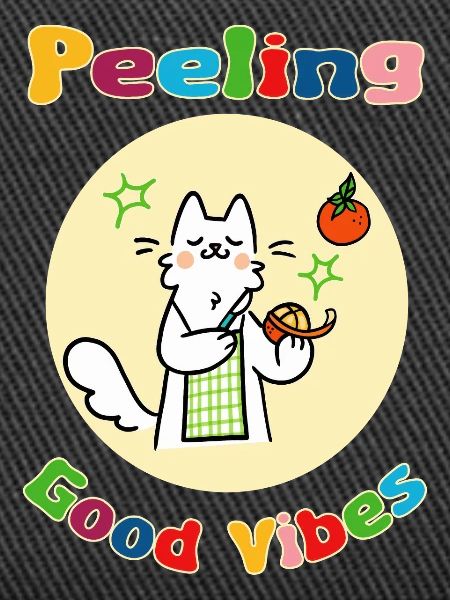 Cat Peeling Orange