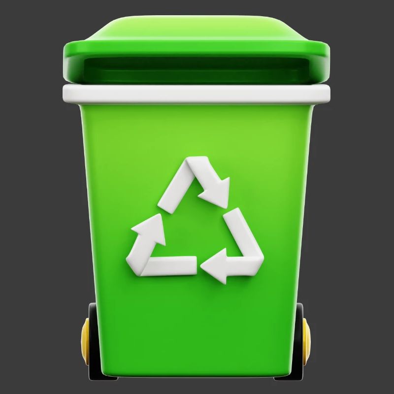 Recycling, bin, selective sorting