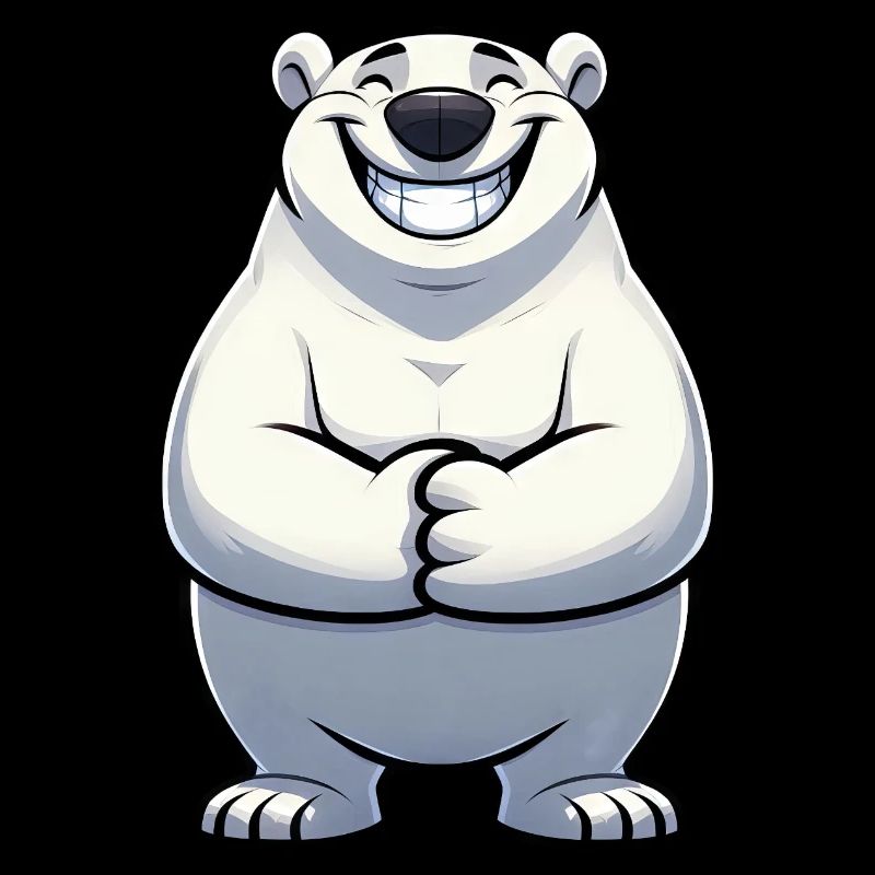 Satisfied Polar Bear Comic North Pole Pride Cool