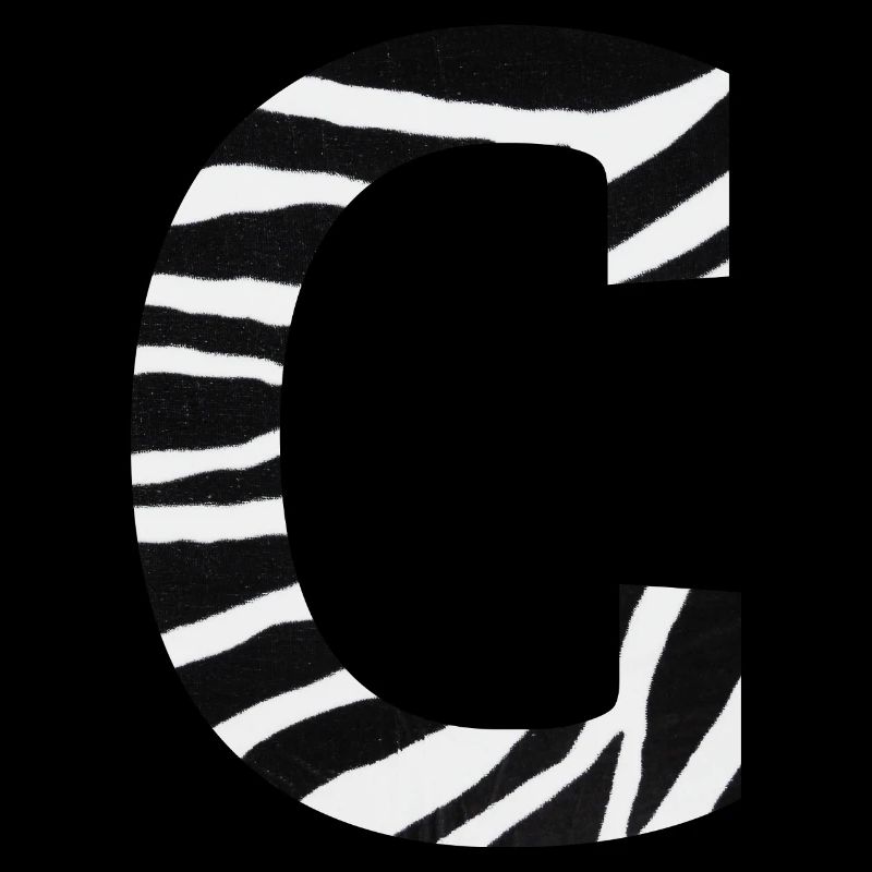 Letter c zebra