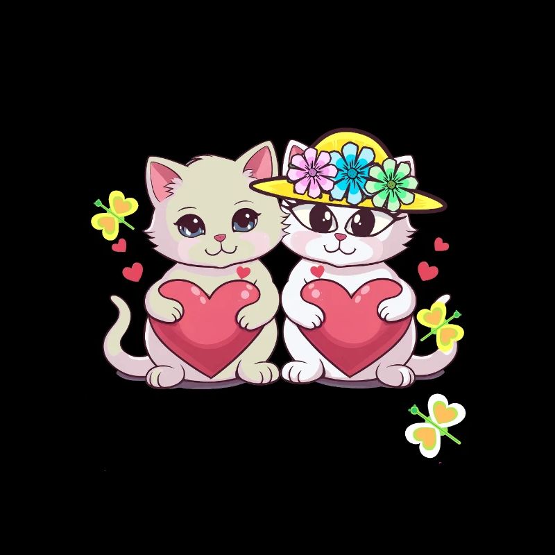 Katze Katzen Herz Herzen Valentin Valentinstag